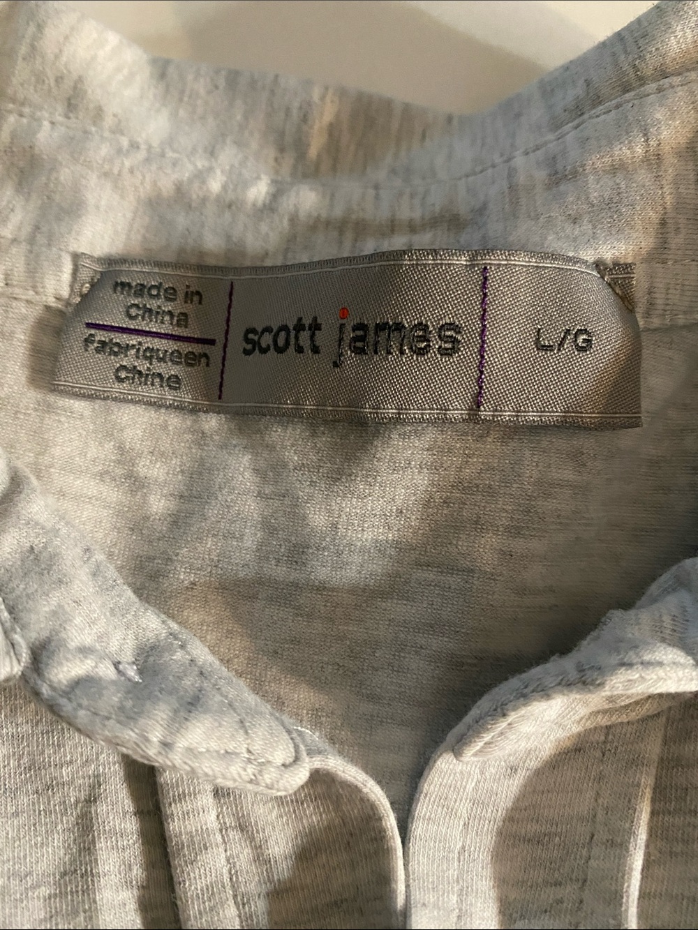 Scott James Men's Light Gray Button-Up Shirt Size Large - Picture 5 of 6